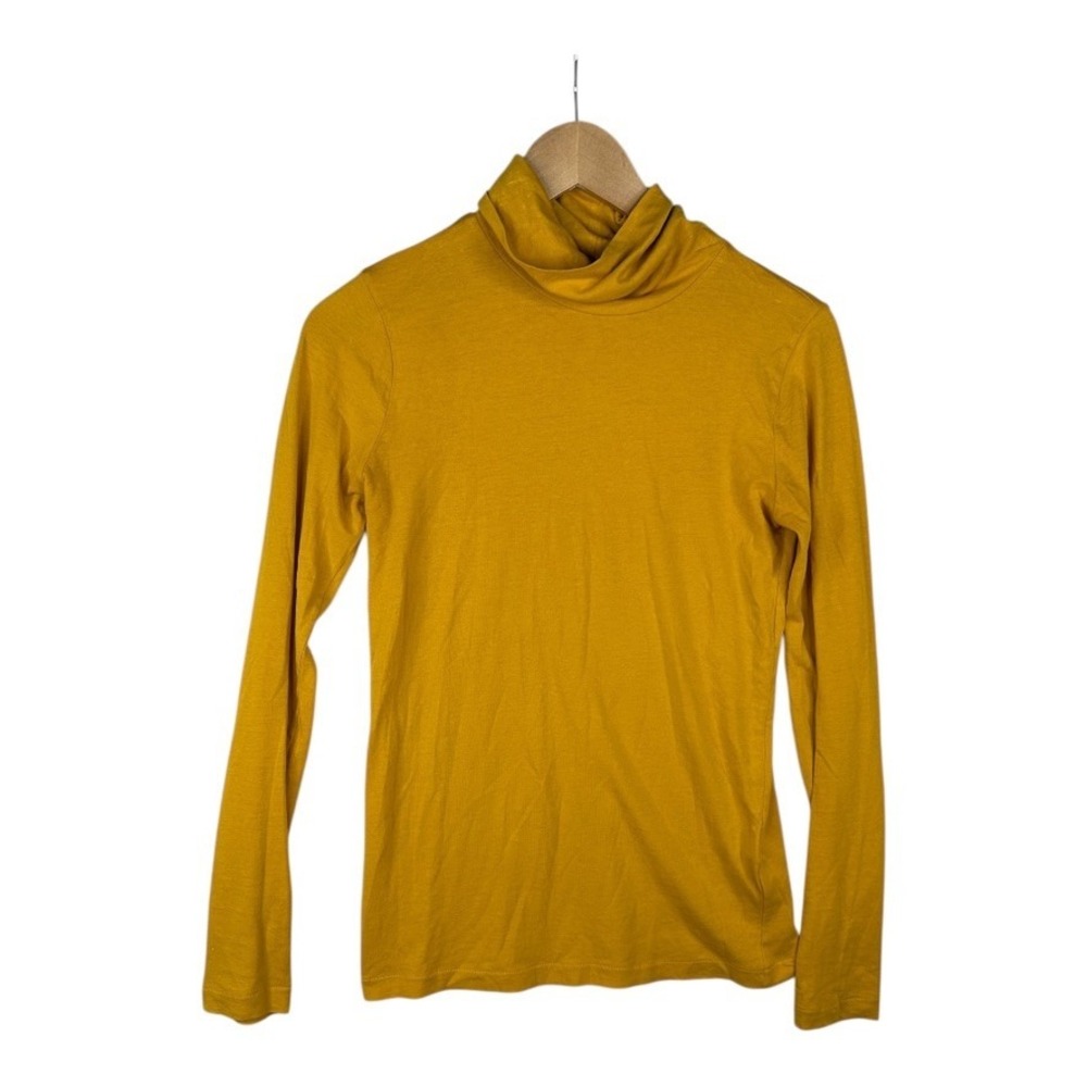 J. Crew Women's Mock Neck Long Sleeve Light Weight Sweater Size‎ XS Yellow
